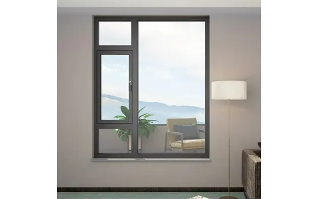 Custom Wholesale Aluminum Alloy Double Glazed Horizontal Swing Window With Magnetic Screen Hanging For Hotel Use Modern 