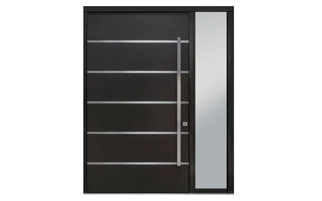 Customized Modern Villa Front Door Composite Pivot Door With Sound Insulation And Waterproof Design Exterior Wooden Side