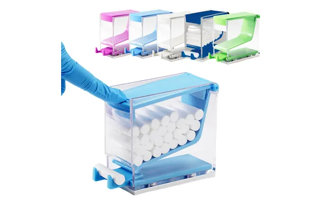 Dental Cotton Roller Box Dispenser Press Type Lab Use Tampons Oral Cotton Lap Box