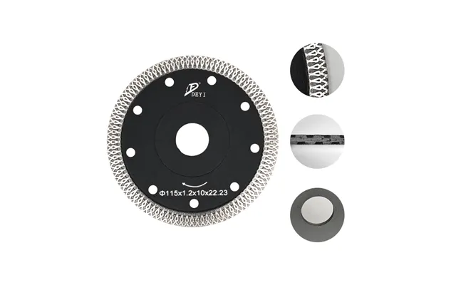 Deyi Hot Pressed X Mesh Turbo Diamond Blade Dry Wet Diamond Saw Blade Cutting Disc 115mm 4