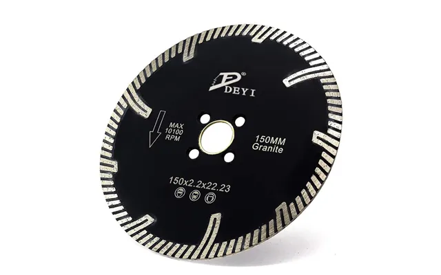 Deyi Oem Vary Sized Hot Press Diamond Turbo Cutting Saw Blade Disc For Hard Granite
