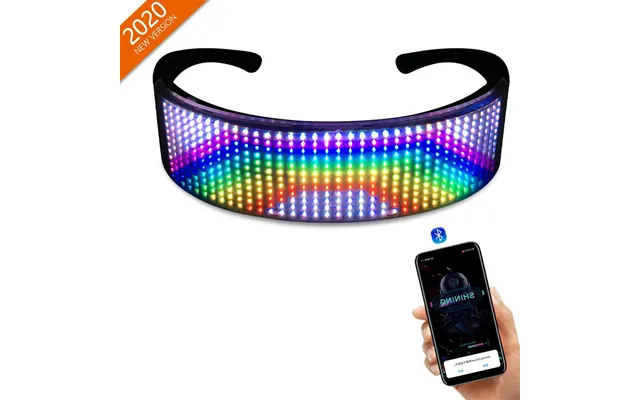 Diy Drawings Led Display Smart Glasses Rechargeable App Controlled Bt Connected Full Color Light Up Glasses
