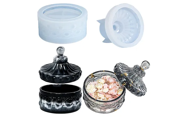 Drip Glue Mold Jewel Pattern Storage Box Silicone Mold Mirror Resin For Diy Handmade