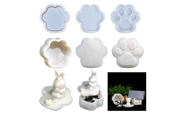 Drip Glue Mold New Flat Bottom Cover Cat Claw Storage Box Silicone Mold For Diy Handmade