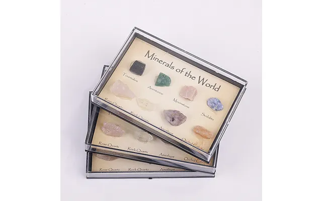 Earth Science Stone Collection Box Set Rocks Kit Natural 8 Pcs Love Gemstone Folk Art 5 Boxes Healing Energy Lucky Jsy J
