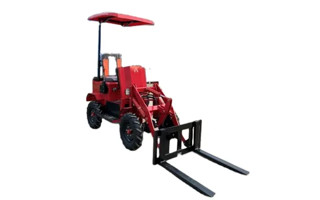 Factory 4wd Four Wheel Drive Mini Electric Front End Backhoe Forklift Loader Shovel Forklift Tractor Battery Diesel Engi
