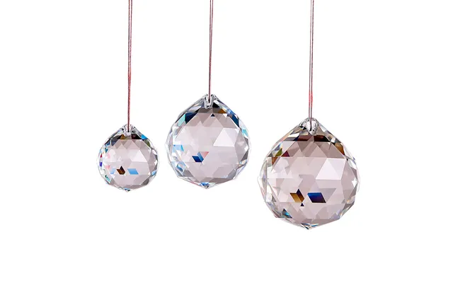 Factory Wholesale Chandelier Crystal Ball Modern Hanging Faceted Glass Ball Prism With Hole