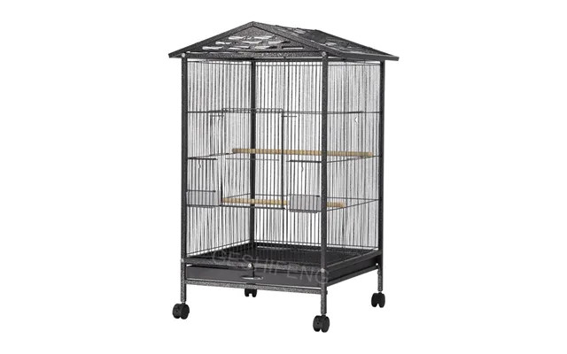 Fashionable Roof Design Birdcages For Large Birds Iron Large Birdhouse With Wheels Station Rods Food Basins Tray Breedin