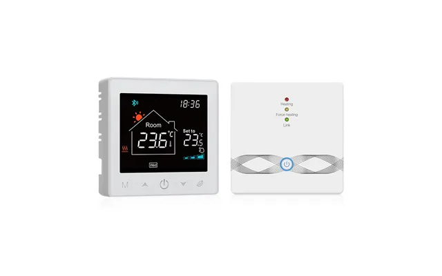 Floor Heating Thermostat Rf Touch Lcd Screen Smart Wall-hung Wi-fi Gas Boiler Thermostat For Apartment With 200m Range