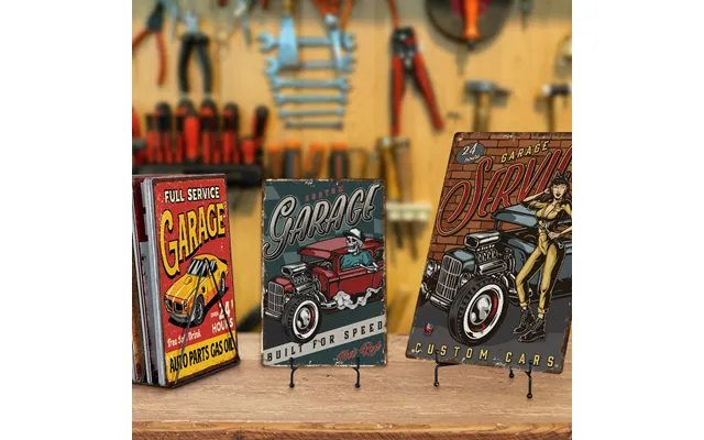 Garage Tool Retro Tinplate Sign Vintage Route 66 Vintage Printing Metal Plate Sign Garage Decor