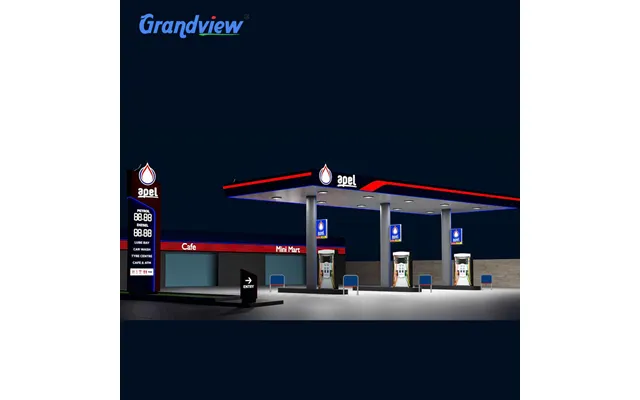Gas Station Canopy Metal Roof With Digital Poster And Sdk Support For Outdoor Fuel Station Signage Oem Odm Available
