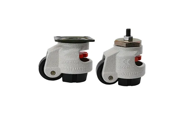 Gd-40f 40s Heavy Duty Industrial Swivel Wheel Castor Retractable Leveling Fixed Metal Wheel Adjustable For Hospital Ware