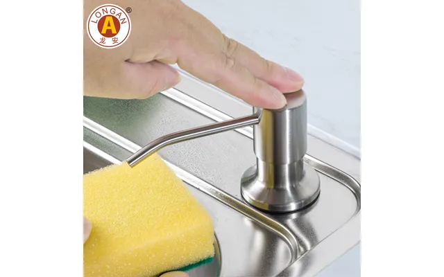 Good Quality 350ml Refillable Hand Liquid Wash Dispenser Brushed Kitchen Sink Soap Dispenser For Sink Manufacturer China