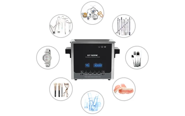 Gtsonic Gt-d3 40khz Electric 100w Stainless Steel Sus304 Ultrasonic Cleaner 3l High-temperature Digital Timer 1-99 Min H