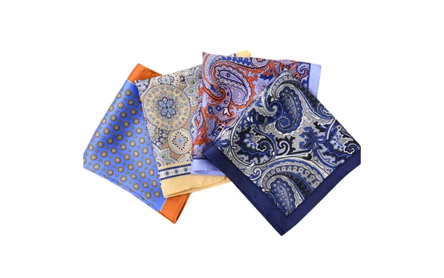 Hamocigia Oem Wholesale Mens Custom 100% Silk Printed Pocket Squares
