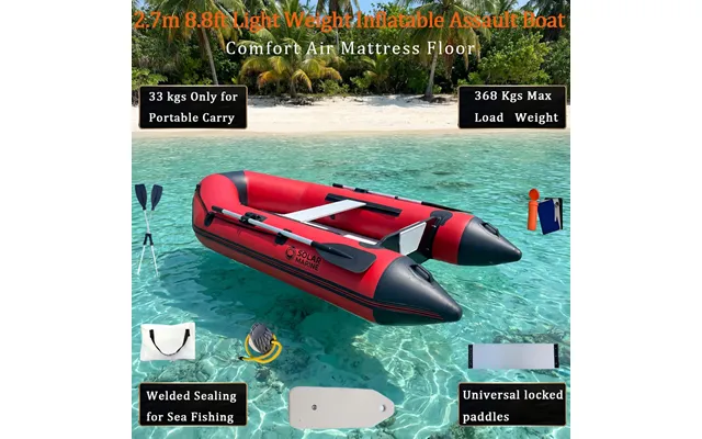 Heat Weld Process Solarmarine 4 Person Air Mat Floor Inflatable Speed Boat High Quality Speed Rescue Boat For Using In S
