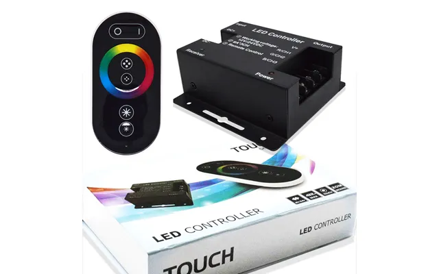 High Power 12v 18a Rgb Led Strip Controller 6-keys Touch Remote 5050 Smd Rgb Led Dimmer 433mhz Rf 12v 18a Rgb Led Strip 