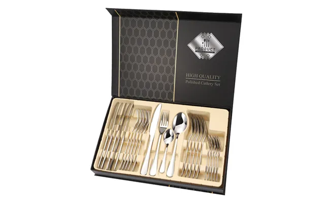 High Quality Stainless Steel Cutlery Set 24pcs Silverware Antique Knife Fork Spoon Set With Gift Box