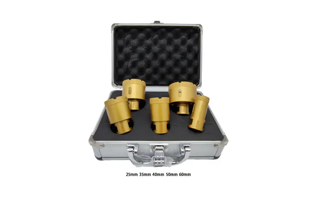 Hole Saw Kit Cutter Concrete Ceramic Stone Dry Drilling M14 Vacuum Brazed Diamond Core Bits Set