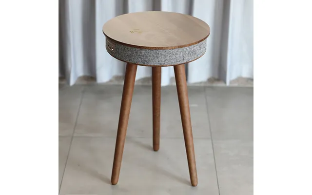 Homemore Custom Logo Luxurious Wireless Charging Bt Speaker Bedside Table Round Cafe Coffee Table Bedroom Furniture For 