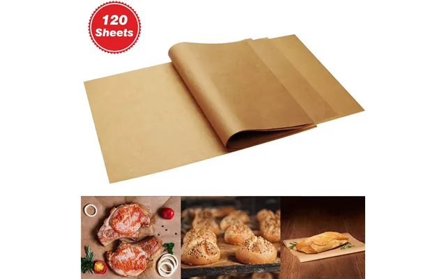 Hot Sale 12x16in Unbleached Natural Brown Parchment Paper 100pcs Pack 42gsm Thickness Double-coated Greaseproof Food Gra