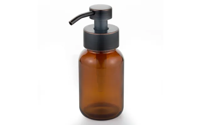Hot Sale 8oz 250ml Amber Glass Foaming Soap Dispenser With Matte Black Steel Foam Pump