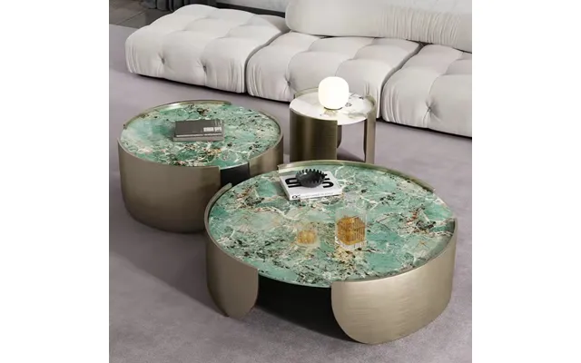 Hot Sale Marble Coffee Table Set Modern Middle Living Room Furniture Stainless Steel Brushed Titanium Gold Centre Table