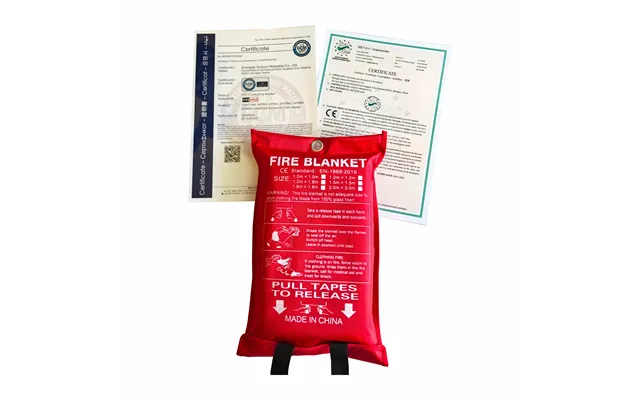 Huanyu 430gsm Emergency Fire Blanket Fiberglass Cloth Fabric 550c Heat Resistant 1m X 1m For Kitchen En1869 Compliant