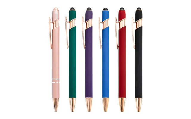 Jh Stylus Pen For Touch Screens Ball Point Pen Writing Soft Touch Stylus Metal Ballpoint Pen With Rose Gold Hardware