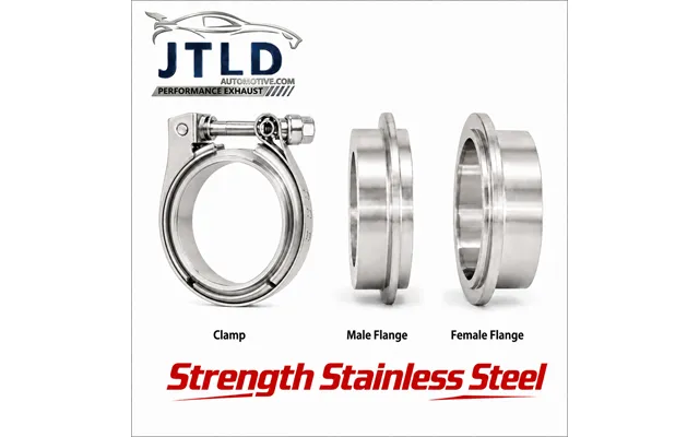 Jtld 1.5 To 6 Stainless Steel 304 Exhaust Hose Clamp System Quick Release Standard V Band Clamp 2 Flanges Inch Measureme