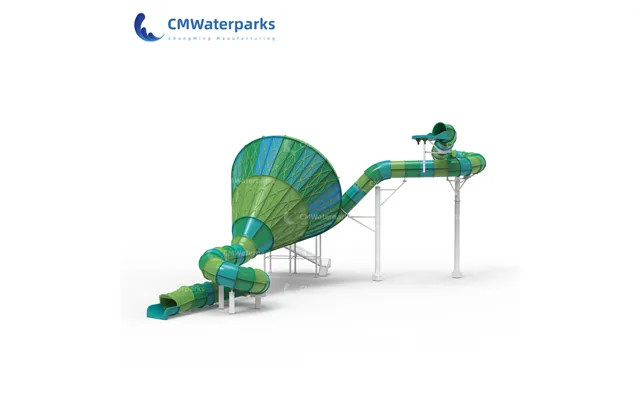 Large Size Adult Large Size Fiberglass Trumpet Water Slides For Sale