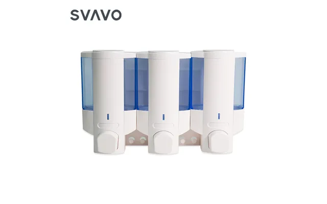 Luxury Hotel Bathroom Abs Plastic Wall Mounted Shower Gel Shampoo Conditioner Triple Manual Liquid Soap Dispenser