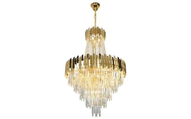 Metal Frame Crystal Chandelier Restaurant Stairwell Luxury And Elegant Lustre Illumination