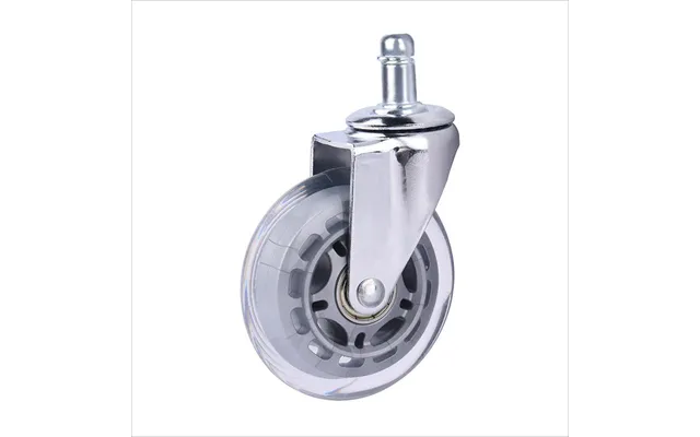 Modern 3 Stem Rubber Office Chair Casters With Polyurethane Wheels 75mm School Use