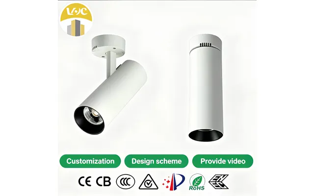 Modern 8w Cob Led Track Lights 220v Aluminum Ceiling & Surface Mounted Spotlights With Non-perforated Base 220v