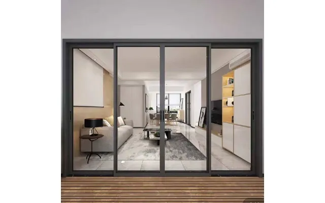 Modern Aluminum Alloy Bifold Patio Folding Glass Doors With Thermal Insulation Outswing Design For Apartment Use