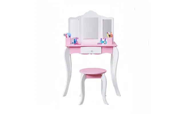 Modern Children Bedroom Furniture Set Wooden Dresser Dressing Table Vanity Makeup Table Set For Kids