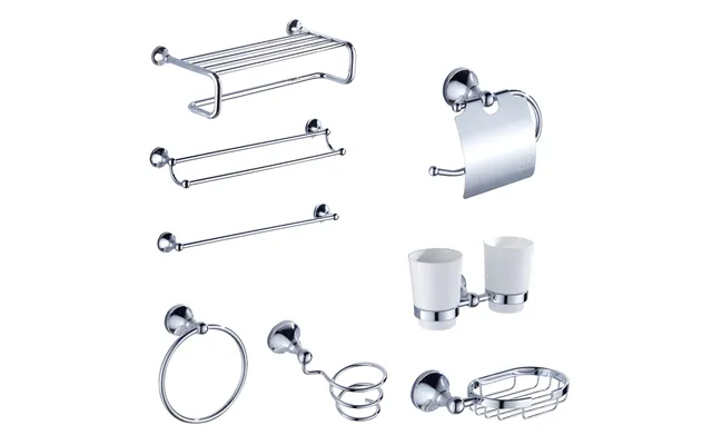 Modern Chrome Finished Stainless Steel Bathroom Accessories Towel Rack Set Bathroom Kit