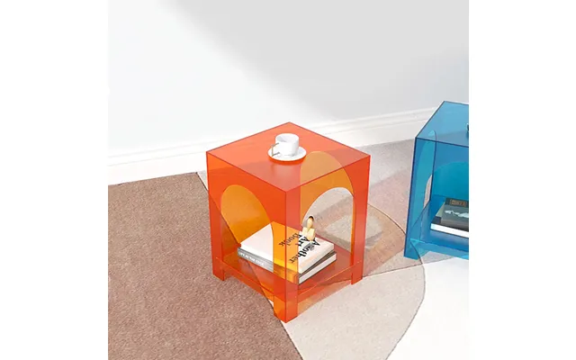 Modern Creative Small Acrylic Sofa Side Table Colorful Plastic Furniture For Bedroom Living Room Hotel Home Arch Locker 