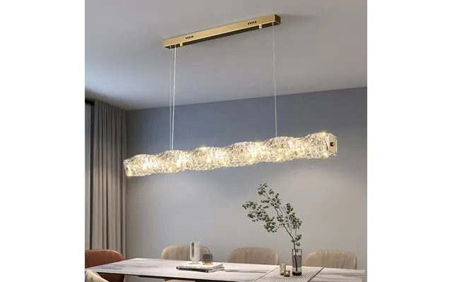 Modern Restaurant Dining Table Lamparas Bar Chandelier Crystal Lamp Minimalist Long Strip Lamp