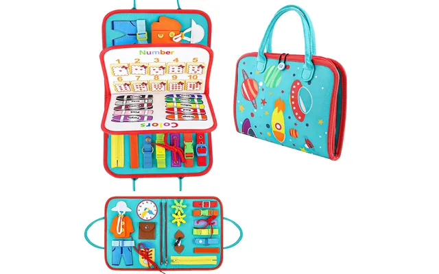 Montessori Space Busy Board For 1 2 3 4 Year Boys & Girls Gifts Sensory Toys For Toddlers 1-3 Autism Educational Travel 
