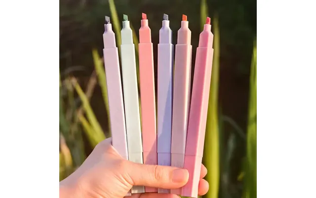 New 6pcs Set Soft Tip Art Highlighter Students Morandi Color Marker Pen Set Thick Highlighter Pen For Office & School Su