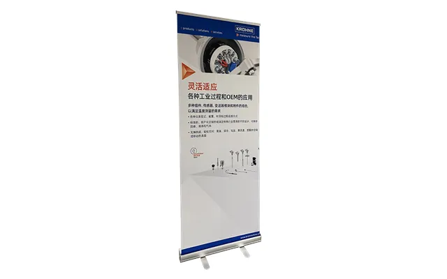 New Design Durable Aluminum Portable Lightweight Mini Rollup Stand Wide Base Reusable Pull-up Banner Standee Display Adv