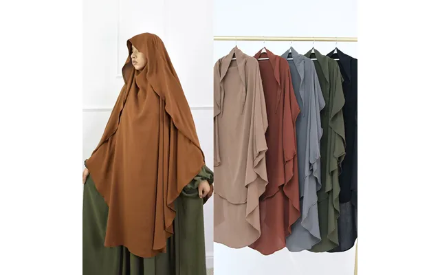 New Design Muslim Prayer Khimar Jilbabs Hijab Solid Color Premium Crepe Fabric Hijabs Khimars For Women H403
