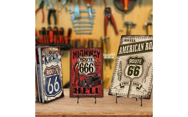 New Design Route 66 Vintage Tin Sign Poster Highway Metal Printing Plaque Sign Garage Bar Decoration