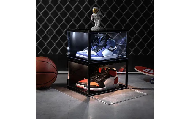 New Production Black Acrylic Shoe Box Sneakers Transparent Storage Box Wholesale Plastic Display Cabinet Shoes Artifact