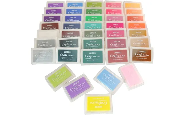 New Water-based Ink Stamp Pad With Thicker Sponge 40 Color Large Package Craft Ink Stamp Pads Set