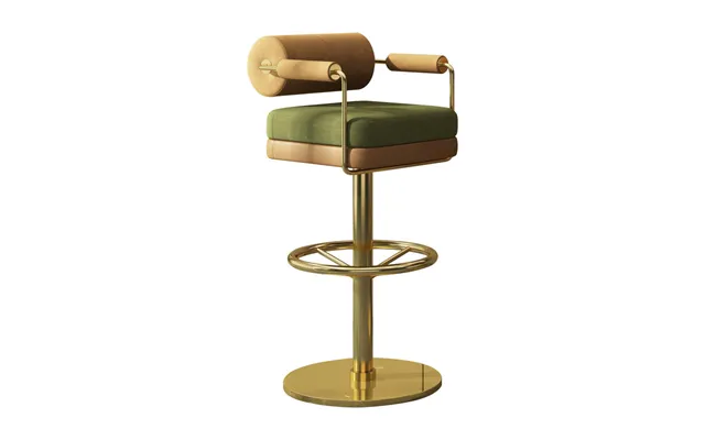 Nordic Style High Swivel Bar Stool Chair Modern Fabric Italian Cafe Metal Bar Chair Adjustable Lift For Home Bars School