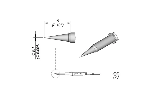 Original Jbc Nt115-a Nano Handle Tweezers High Precision C115-101 Conical Bent Cartridge Soldering Tips Made Of Durable 