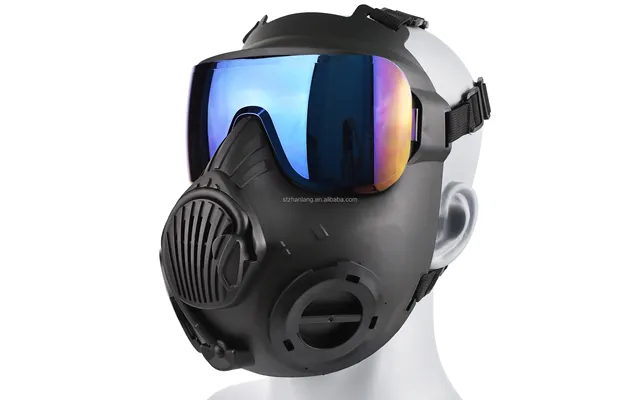 Outdoor Sports Riding Breathable Full Face Mask With Ce Tactical Gas Mask For Cs